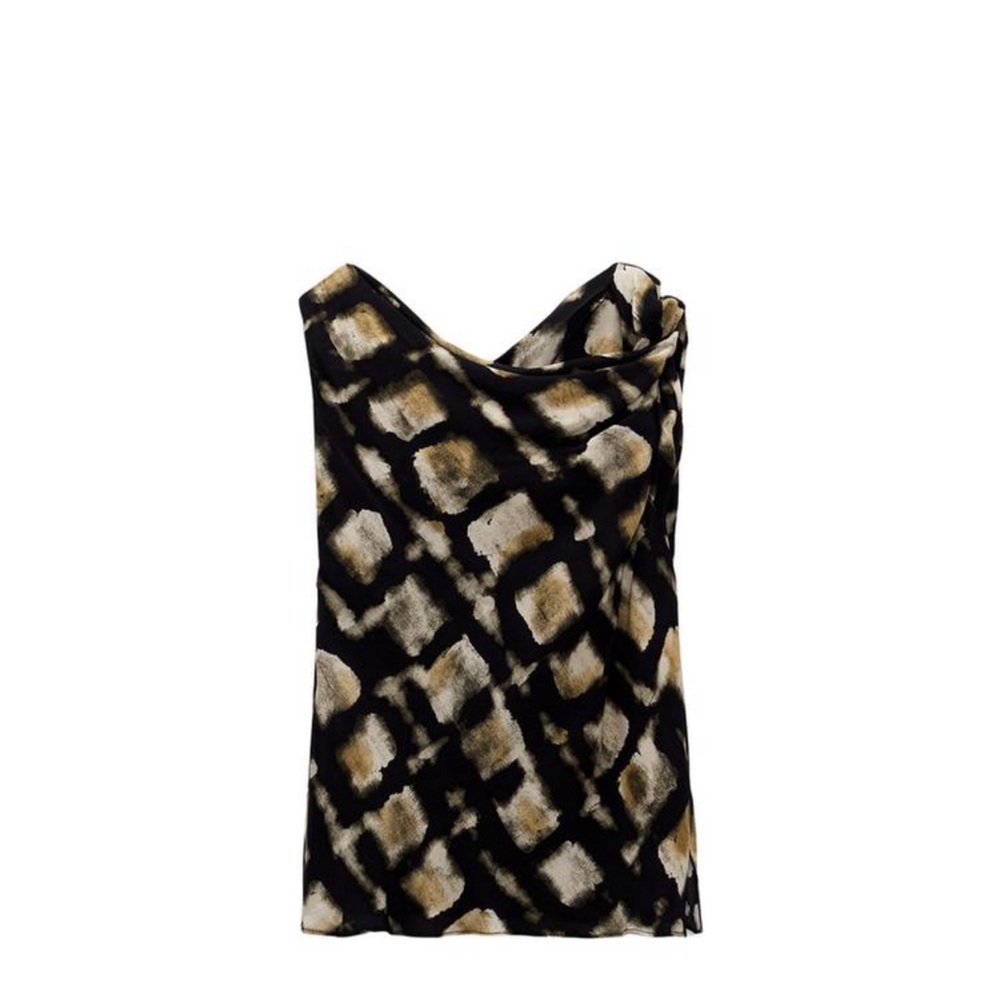 ZARA printed viscose top